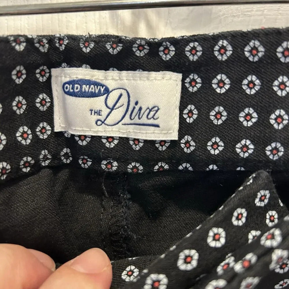 Old Navy The Diva Ankle Pants Women 14 Slim Skinny Stretch Black Maroon White - Picture 4 of 8